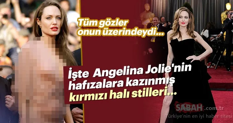 Angelina Jolie’nin hafızalara kazınan kırmızı halı stilleri