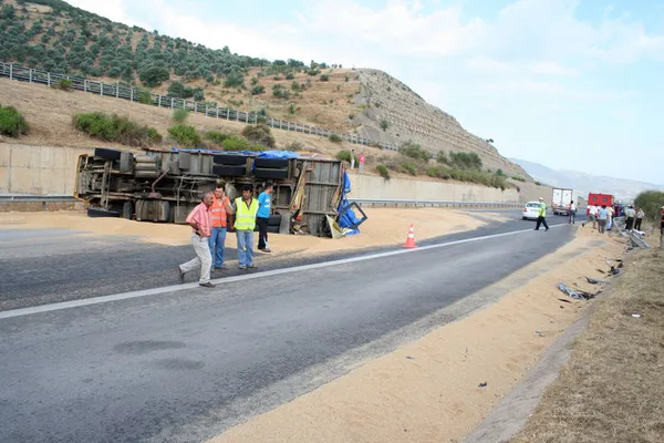 Yolcu otobüsü şarampole devrildi