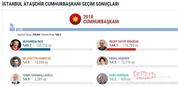 İşte İstanbul ilçelerinde cumhurbaşkanlığı seçim sonuçları