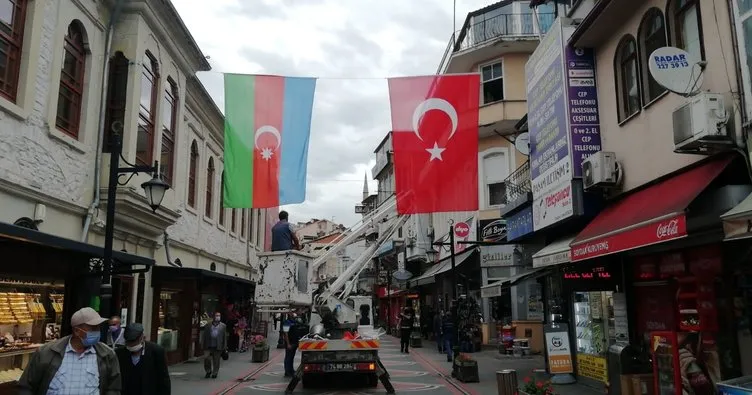 Bartın’da Azerbaycan’a bayraklı destek