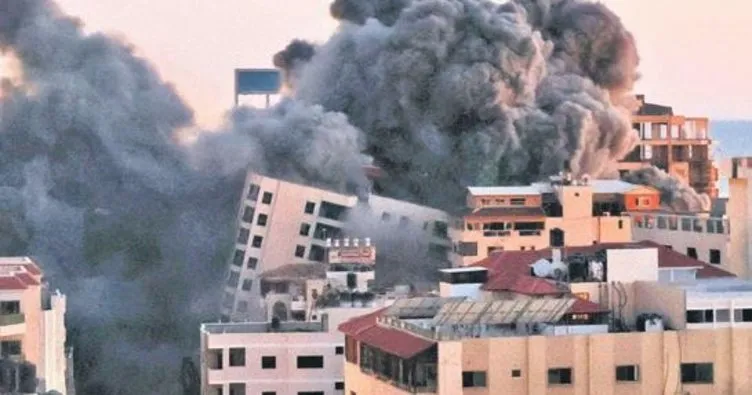 12 katlı binaya hava saldırısı