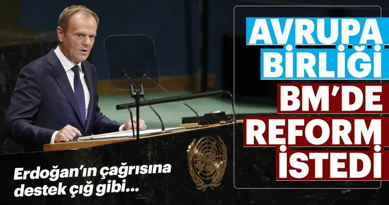 Erdoğanın BMde reform çağrısına ABden destek geldi