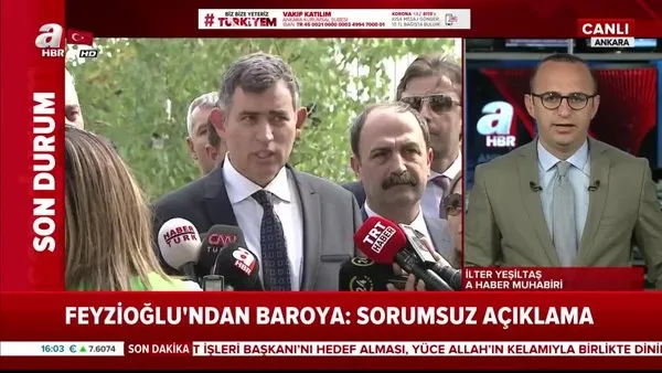 Son dakika: Türkiye Barolar Birliği Başkanı Metin Feyzioğlu'ndan Ankara Barosu'na tepki | Video