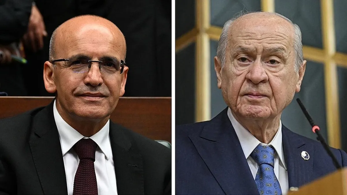 Bakan Şimşek'ten, MHP lideri Bahçeli’ye sürpriz ziyaret