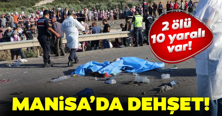 Son dakika: Manisa'da korkunç kaza! 2 ölü, 10 yaralı...