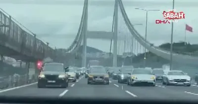 FSM Köprüsü’nde çakarlı meşaleli düğün konvoyuna tepki | Video