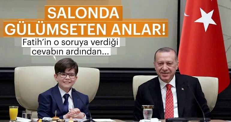 Erdoğan, Milli Eğitim Bakanı ve çocukları kabul etti