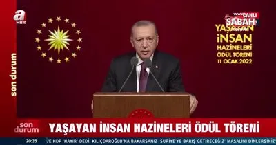 Başkan Erdoğan’dan Yaşayan İnsan Hazineleri Ödül Töreni’nde önemli açıklamalar: Vesayeti yendik, terörün başını ezdik | Video