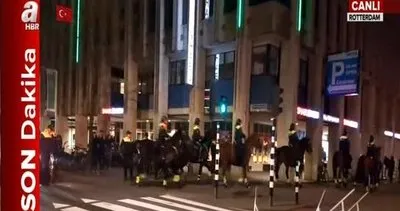 Hollanda polisinden Türk göstericilere sert müdahale!