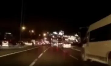 İstanbul’da E-5 karayolunda feci ’makas’ kazası kamerada!