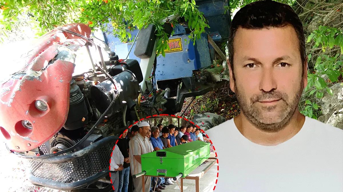 Mersin'de doğum gününde kaza geçirerek hayatını kaybeden Bilal Şimşek'in cenaze töreninden bir görüntü.
