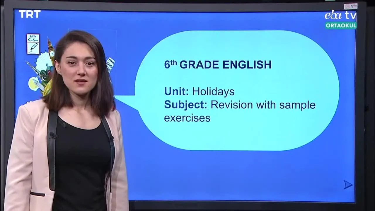 eba tv 6 sinif ingilizce konu revision with sample exercises