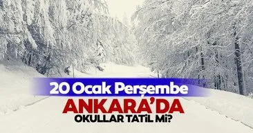 SON DAKİKA: Ankara’da yarın okullar tatil mi oldu? 20 Ocak Yarın Ankara’da okullar tatil mi? Gözler valilikten gelecek açıklamada!