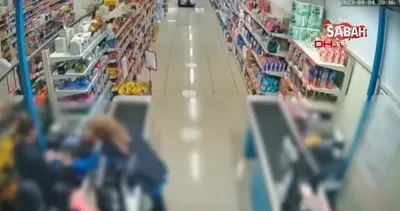 Bıçakla girdiği marketten kasadaki 6 bin 500 TL’yi aldı; O anlar kamerada | Video