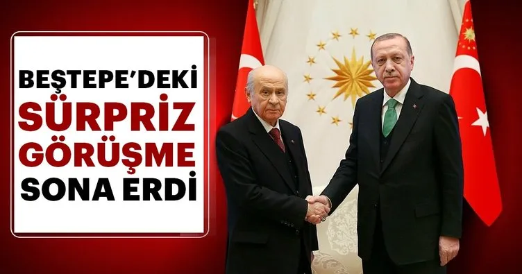 Son dakika: Başkan Erdoğan - Bahçeli görüşmesi sona erdi