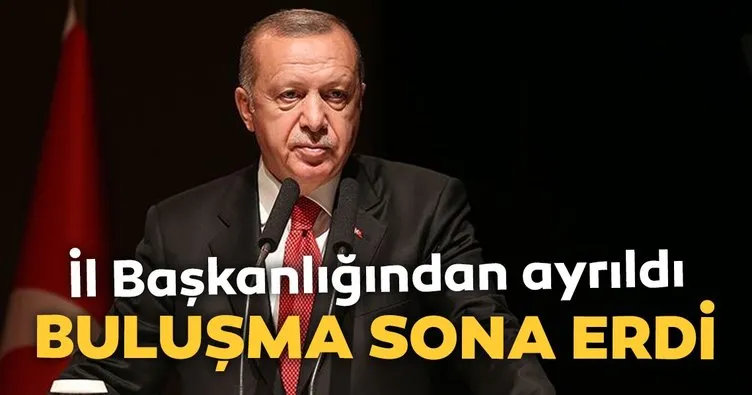 Erdoğan, AK Parti İstanbul İl Başkanlığından ayrıldı