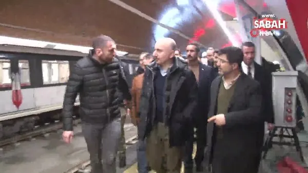Bakan Karaismailoğlu, yeni yıla metro çalışanları ile girdi | Video