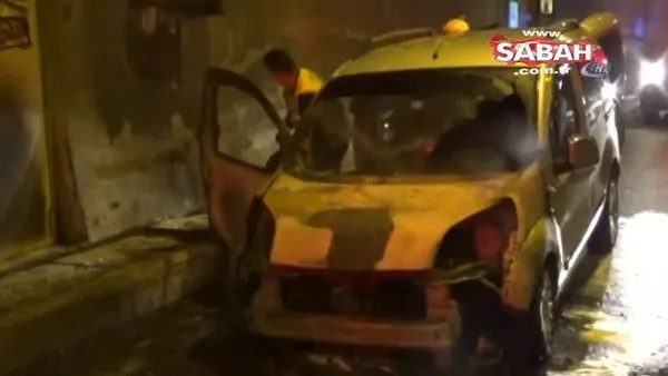 Seyir halindeki araç Bolu Dağı Tüneli’nde yandı