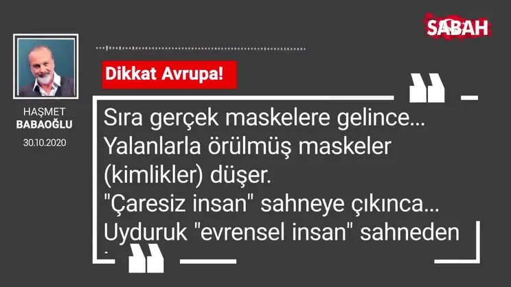 Haşmet Babaoğlu | Dikkat, Avrupa!