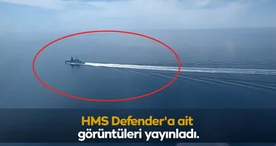 Rusya ateş açtığını duyurduğu İngiliz savaş gemisi HMS Defender’ın görüntülerini yayınladı