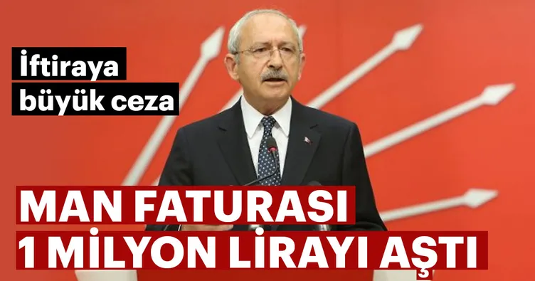 Man faturası 1 milyon lirayı aştı