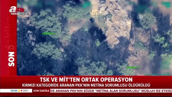 PKK'lı terörist kaçarken böyle vuruldu... TSK ve MİT'in ortak operasyon görüntüleri yayınlandı!