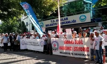 Avcılar Belediyesi önünde işçi eylemi