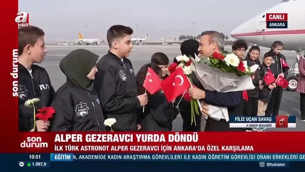 Alper Gezeravcı Türkiye’ye döndü! Ankara’da özel törenle karşılandı... | Video