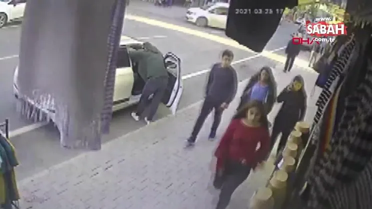 Adana'da kaldırma düşen anne yadigarı yüzüğü cebine atan genç kız kamerada!