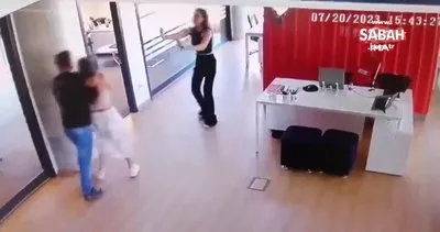 Beykoz’da bıçaklı şahıs iş merkezinde kadını rehin aldı! O anlar kamerada | Video