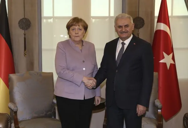 Yıldırım ve Merkel görüşmesinden kareler