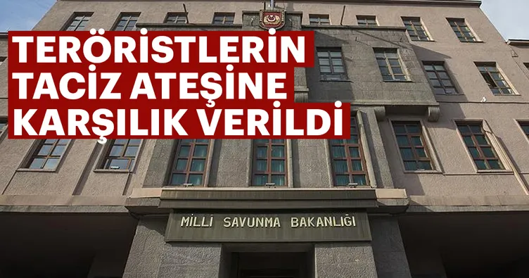 PKK’nın taciz atışına karşılık verildi