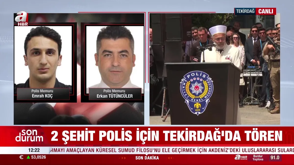Tekirdağ Çorlu’da şehit olan polislerimize veda | Video videosunu izle Tekirdağ Çorlu’da şehit olan polislerimize veda | Video videosunu izle