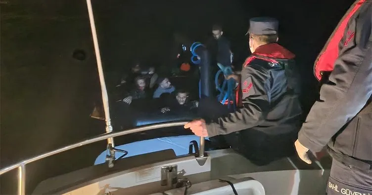 Bodrum’da iki lastik bottaki 11 düzensiz göçmen kurtarıldı