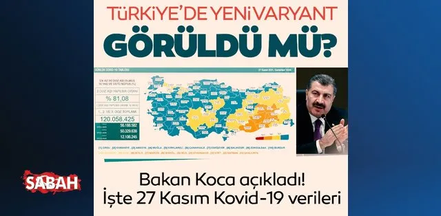 son dakika 27 kasim koronavirus verileri aciklandi iste kovid 19 hasta vaka ve vefat sayilarinda son durum son dakika haberler