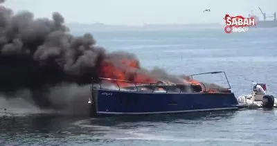 Pendik’te tekne alev topuna döndü | Video