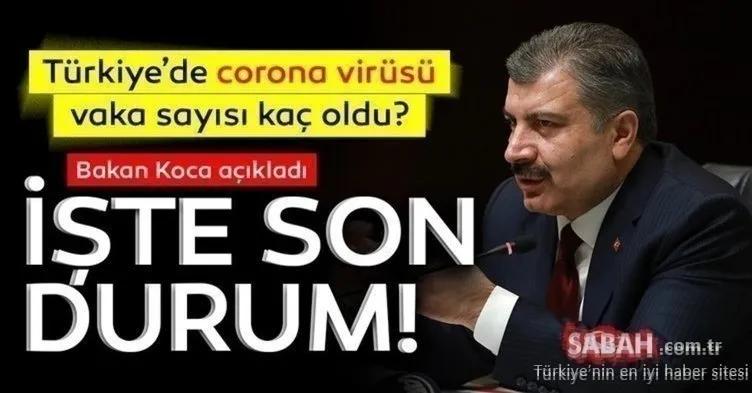 Bakan Koca’dan son dakika Türkiye corona virüsü vaka sayısı: Günlük korona tablosu ile 25 Eylül 2020 Türkiye corona virüsü vaka ve ölü sayısı kaç oldu?