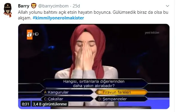 Kim Milyoner Olmak İster'de yarışan Ümmü Gülsüm Türkiye'yi duygulandırdı