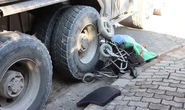 Akülü aracıyla kamyonun altında kalan engelli genç hayatını kaybetti