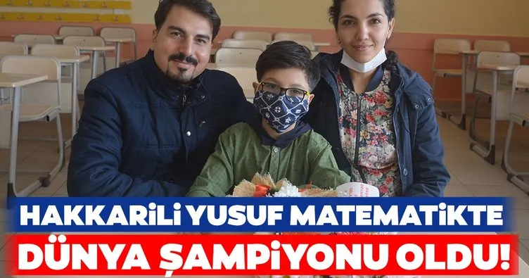 Hakkarili Yusuf Eymen Velieceoğlu dünya matematik şampiyonu oldu!