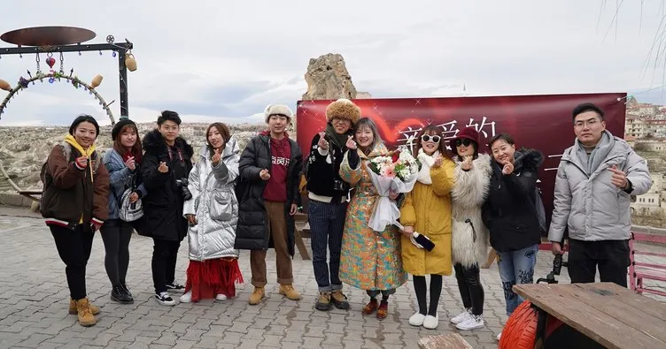 Çinli fenomenden Kapadokya’da sürpriz evlilik teklifi