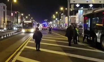 Avcılar’da akılalmaz kaza! Rögar kapağı metrobüse saplandı