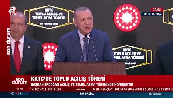 KKTC'de tarihi gün, dev açılışlar: Başkan Erdoğan'dan KKTC'de önemli açıklamalar | Video