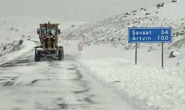 Ardahan-Şavşat ve Posof-Damal yolları kar ve tipi nedeniyle kapandı