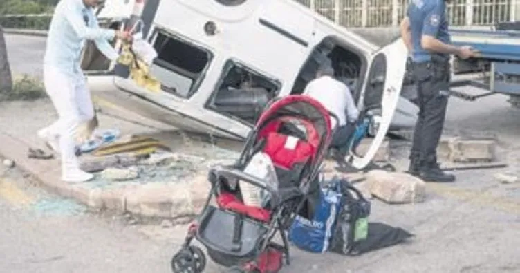 Başkentte trafik kazası: Biri bebek 8 yaralı