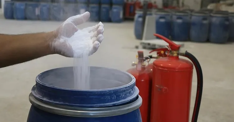 Bor madeninden yangın söndürme tozu