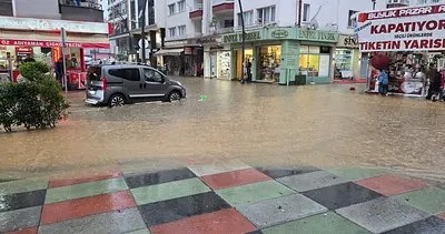 Giresun'da sağanak yağış hayatı olumsuz etkiledi! Yollar göle döndü, iş yerlerini su bastı #giresun