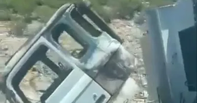 Alanya’da çöp kamyonu yandı