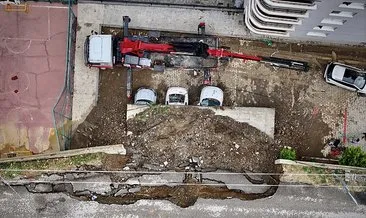 Samsun'da istinat duvarı çöktü: 4 araç kullanılamaz hale geldi! #samsun