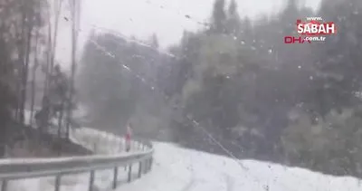 Son dakika! Bursa Uludağ’da mevsimin ilk kar yağışı başladı | Video